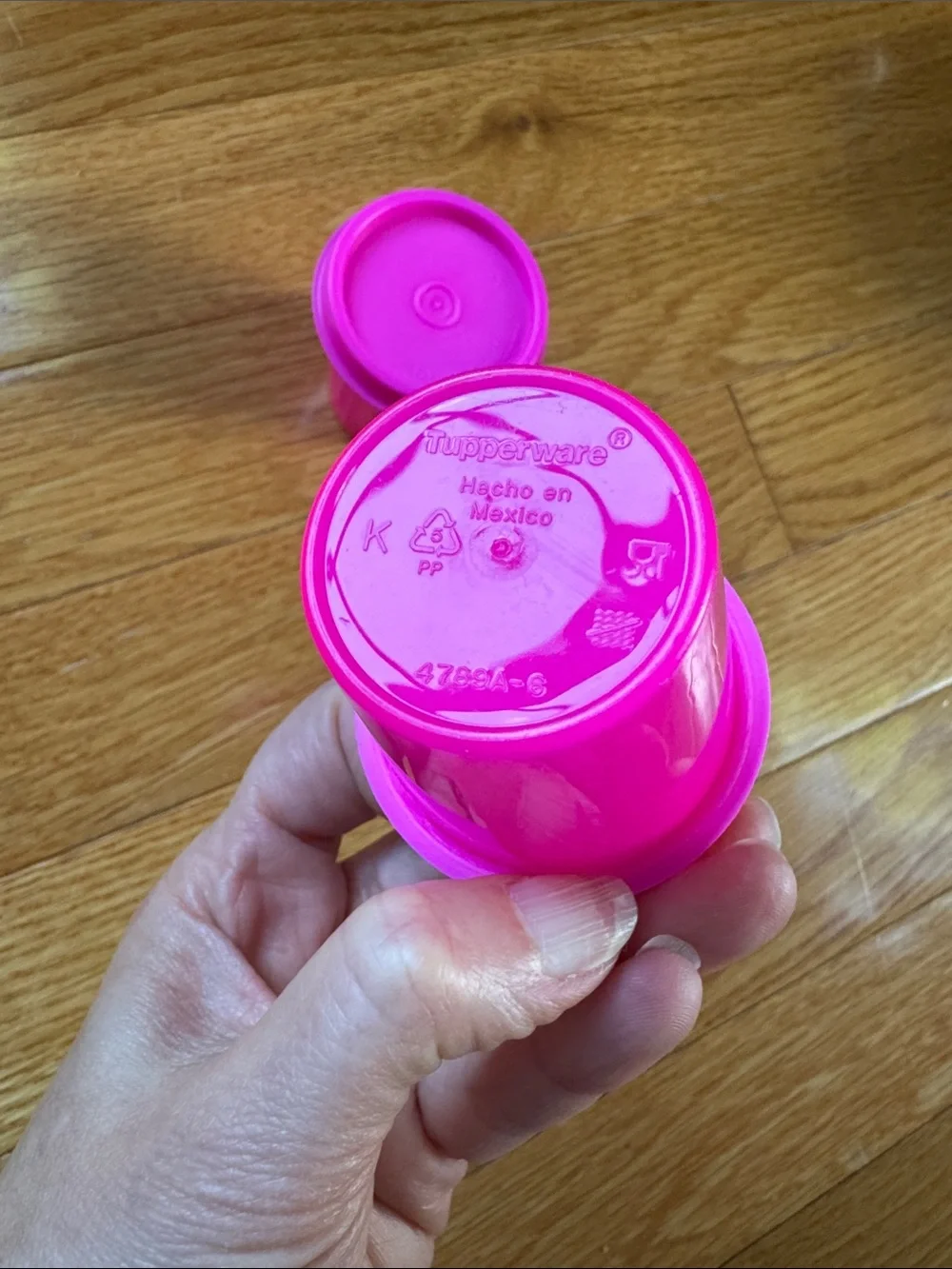 Set of two Tupperware Minis Midgets Storage Containers pink #4789A & #201